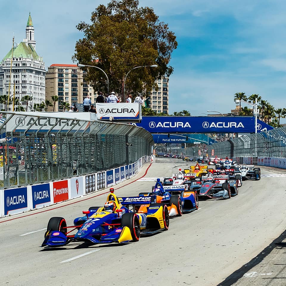 Acura Grand Prix of Long Beach taking place throughout the city. Photo by Instagram user @gplongbeach.