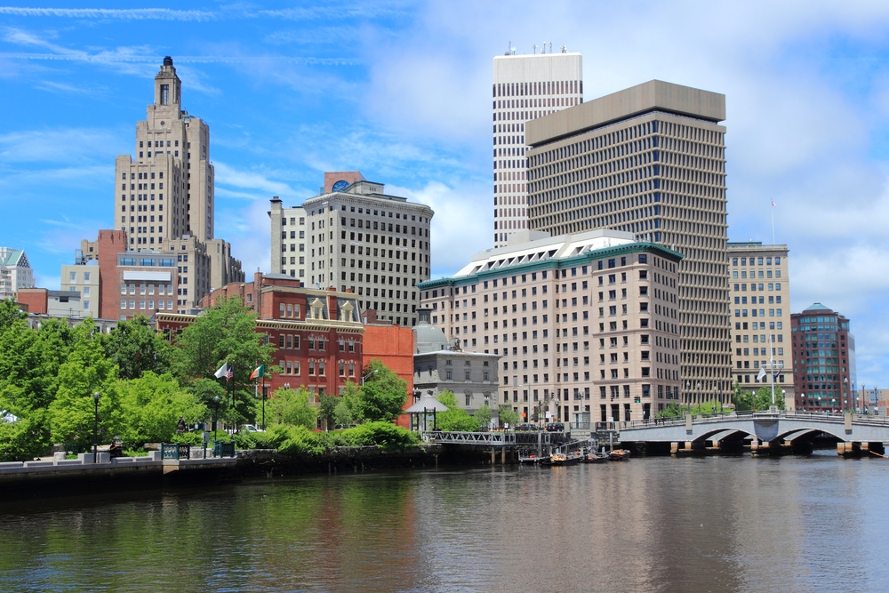 View of Downtown Providence, RI Skyline