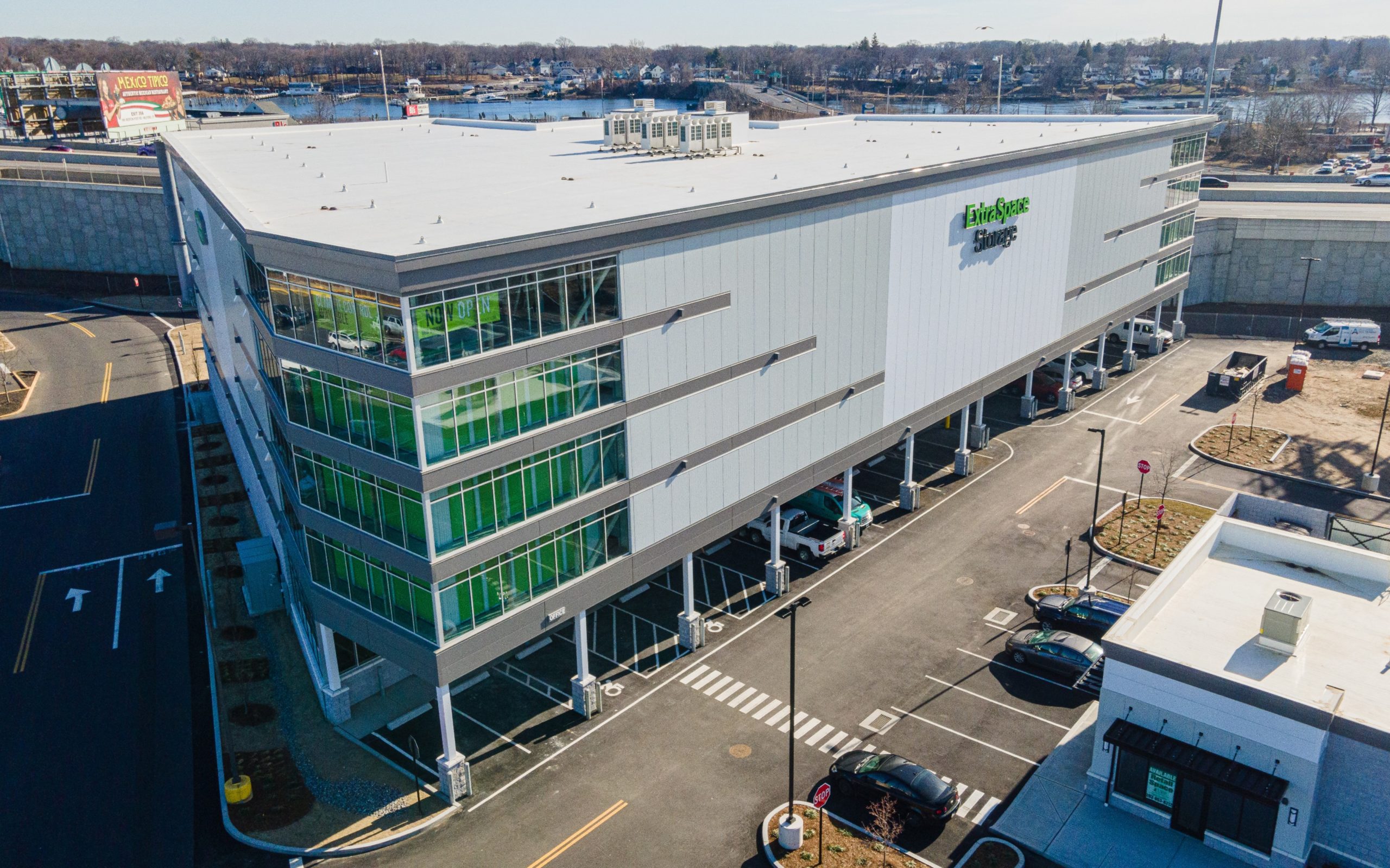 Exterior Drone Photo of the Stratford, CT Extra Space Storage Development