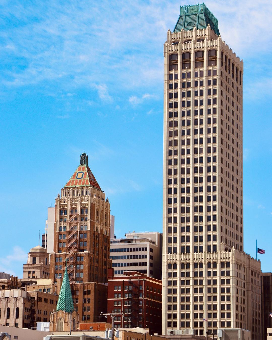 Tulsa OK Downtown Buildings During the Day. Photo by Instagram user @c.a.m.__photography