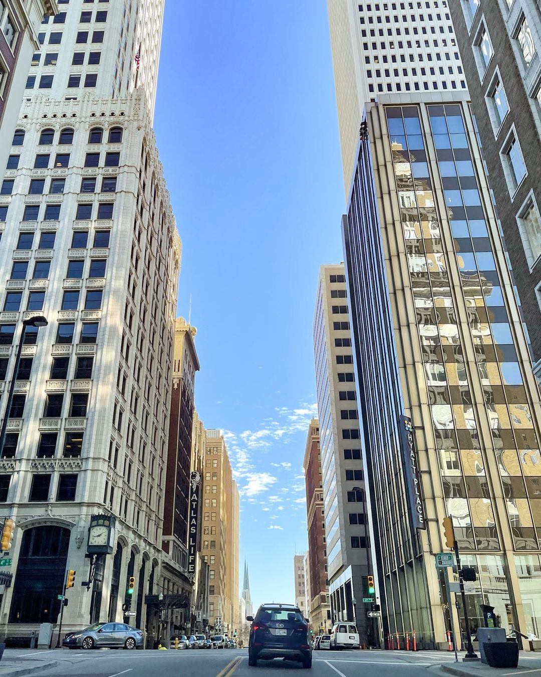 Street View of the Tall Buildings in Downtown Tulsa. Photo by Instagram user @pfptulsa