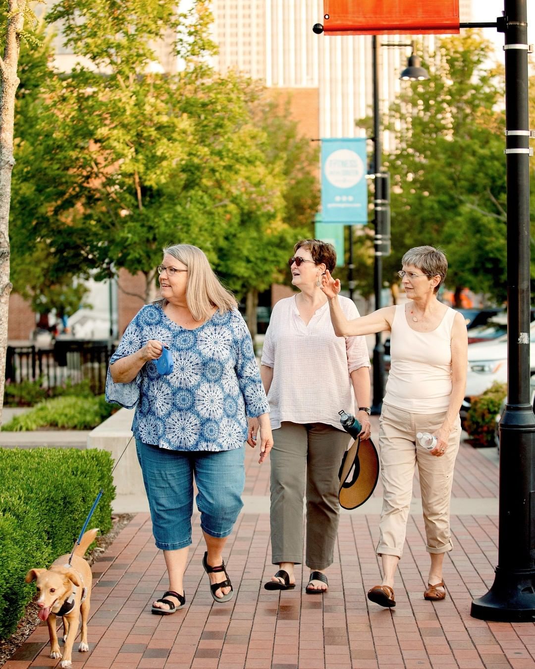 Three Older Women Walking in Downtown Tulsa. Photo by Instagram user @heartwoodcommons_tulsa