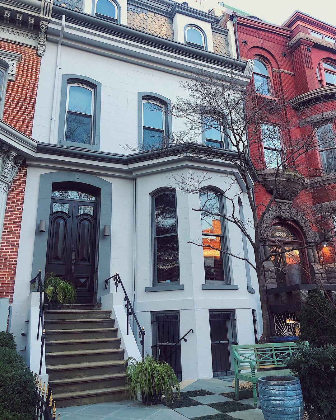 Refreshed vintage rowhome in Washington, DC neighborhood of Logan Circle. Photo by Instagram user @district_casa.