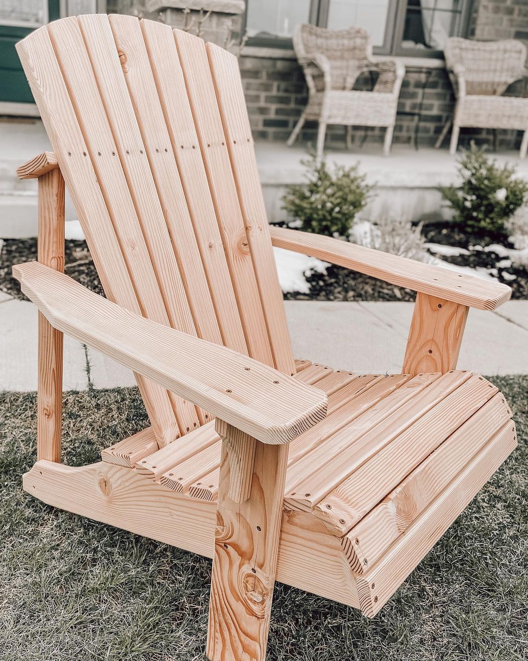 Wooden Adirondack Chair. Photo by Instagram user @godeliecreations