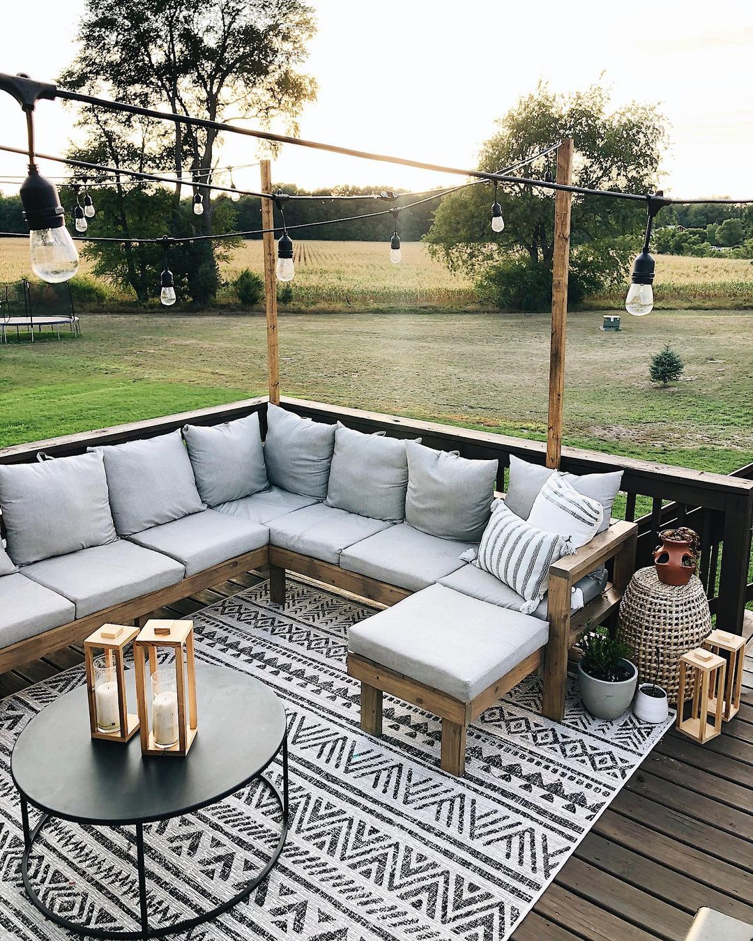 Large Outdoor Sectional on a Deck. Photo by Instagram user @west_and_co