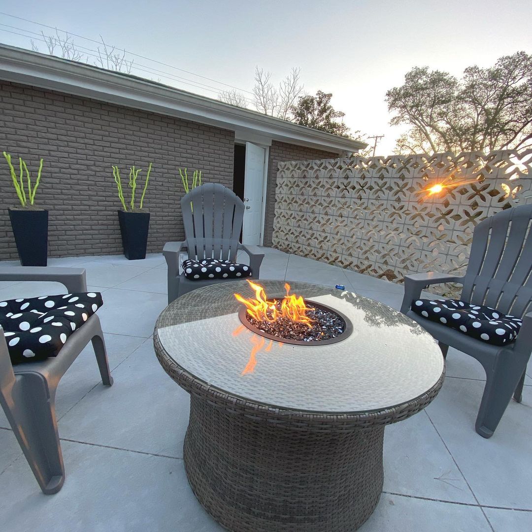 Backyard Fire Table. Photo by Instagram user @jilld421