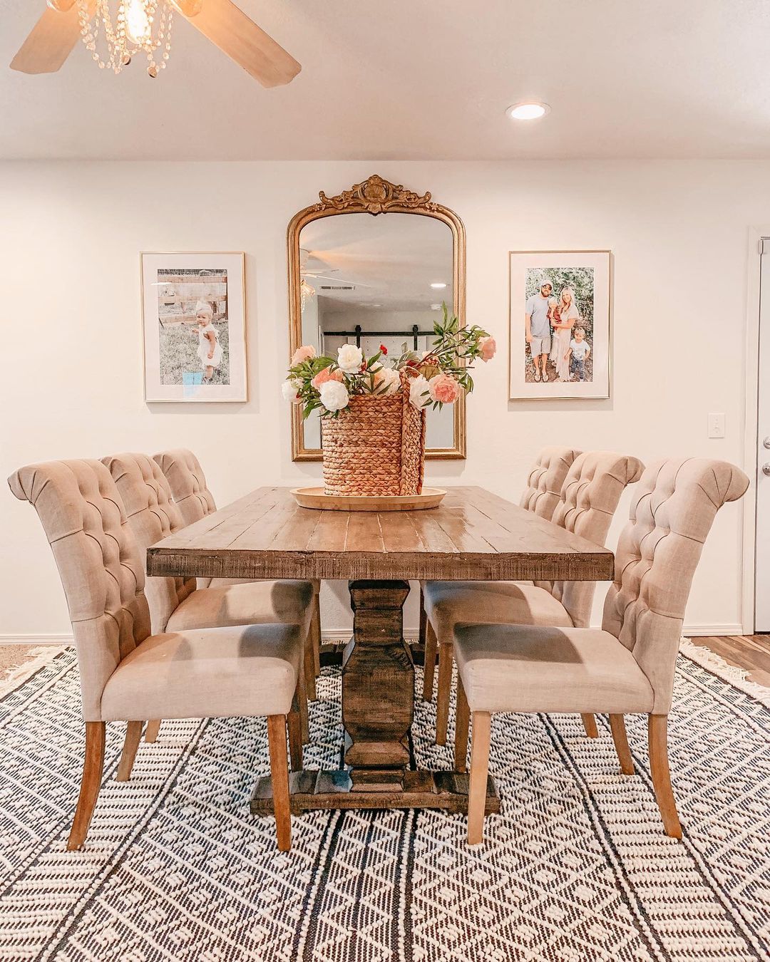 Dining Room Designed by Fancy Fix Decor. Photo by Instagram user @fancyfixdecor