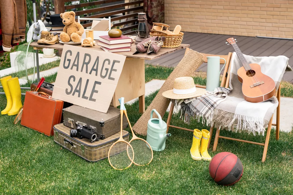 Items Set Out for a Garage Sale