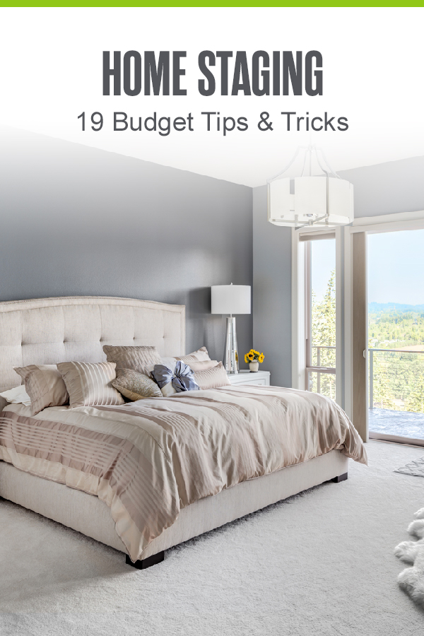 Pinterest image: Home Staging: 19 Budget Tips & Tricks
