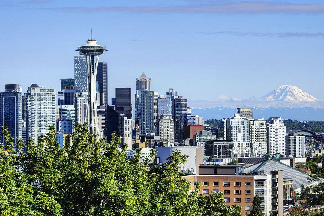 View of Downtown Seattle, WA, With the Space Needle in View. Photo by Instagram user @gritsandrice