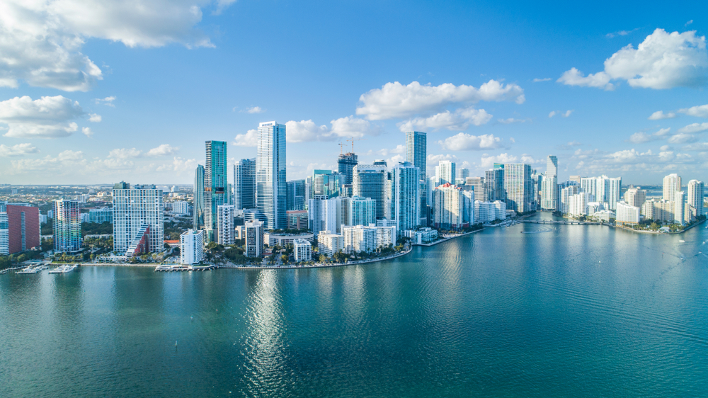 Aerial View of Downtown Miami Skyline