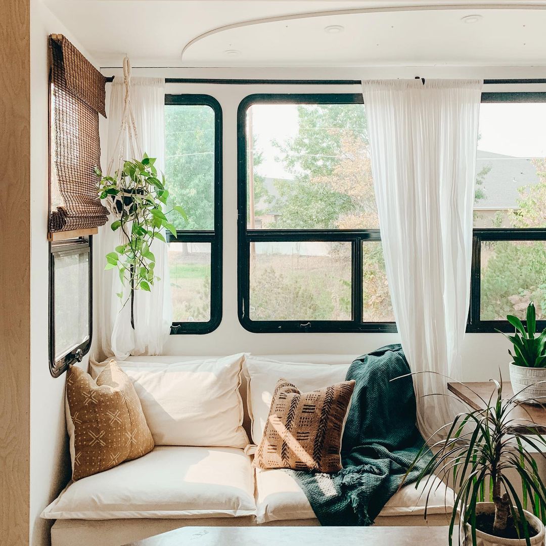 Interior of an Updated RV. Photo by Instagram user @wholethompsonlife
