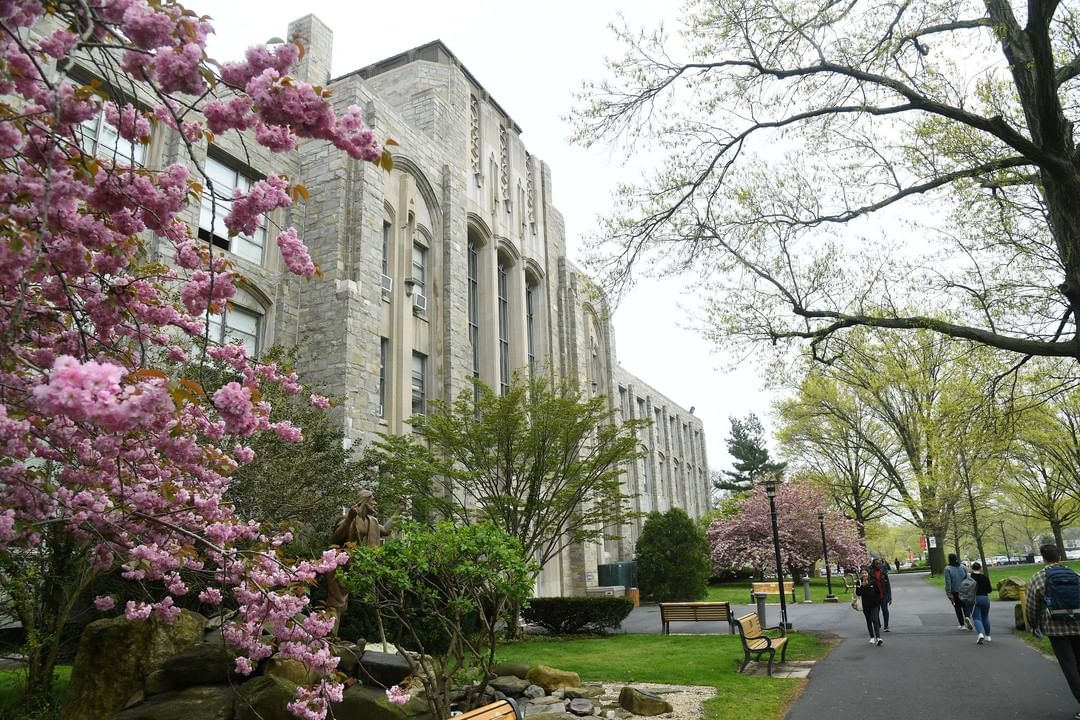 St. John's University in Queens in the spring photo by instagram user @stjohnsu