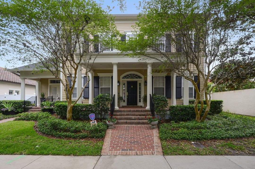 Two-story Colonial home in Baldwin Park neighborhood of Orlando, FL. Photo by Instagram user @benlaubehomes.