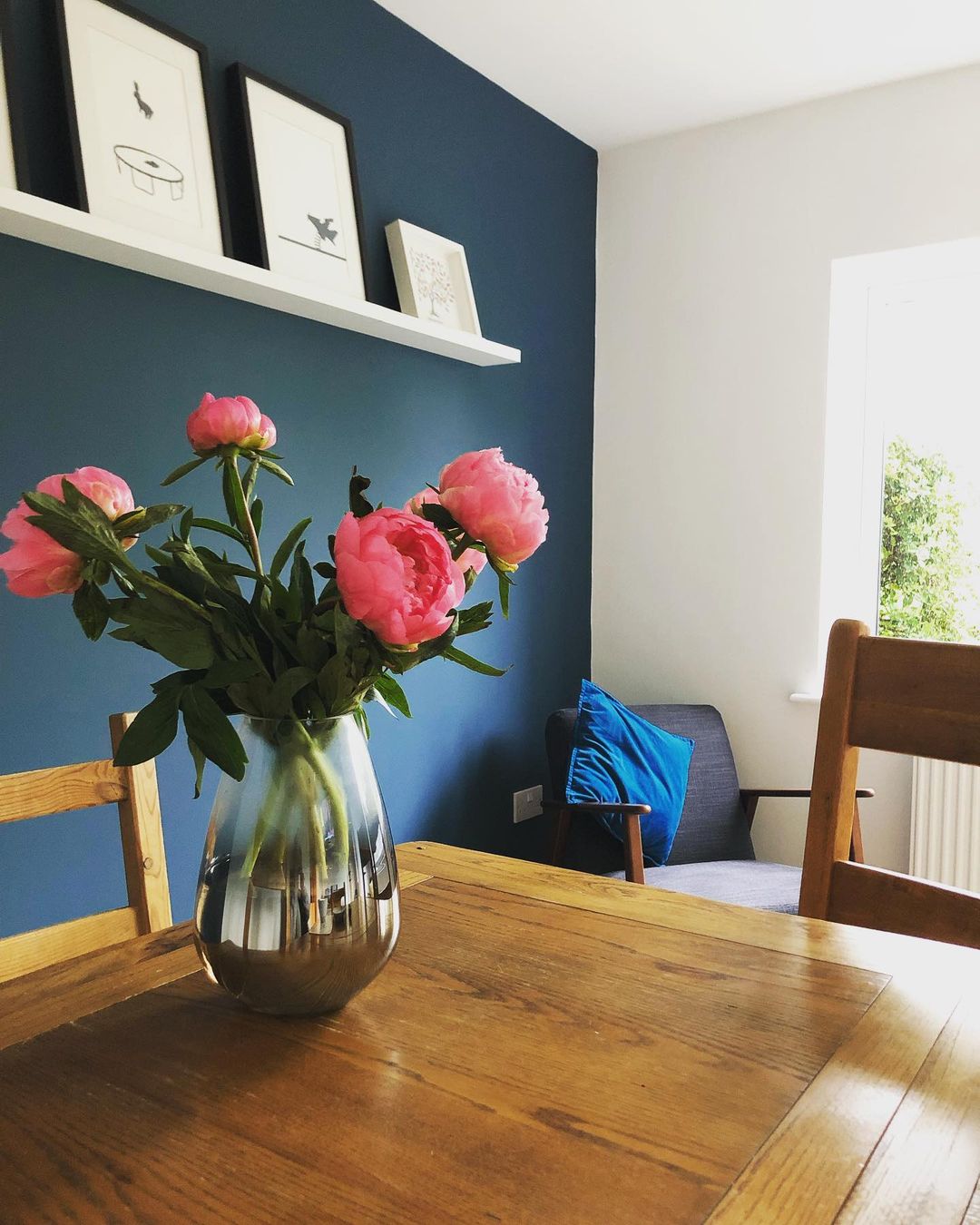 Fresh Flowers Sitting on a Table. Photo by Instagram user @binswood_end