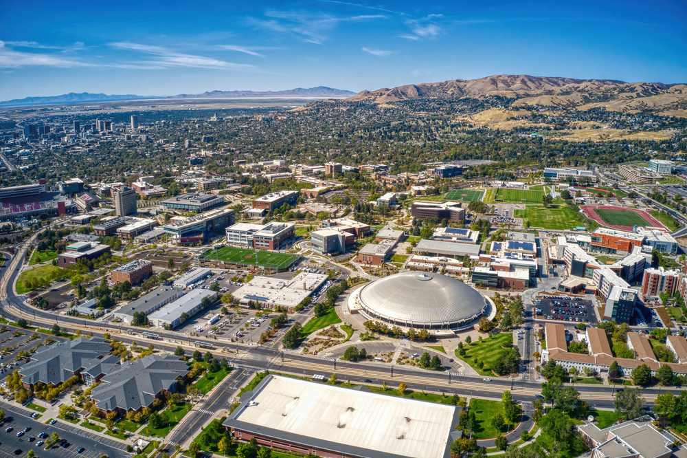 Aerial View of University of Utah Campus in Salt Lake City