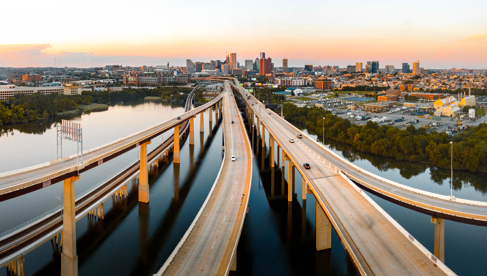 Aerial View of Downtown Baltimore