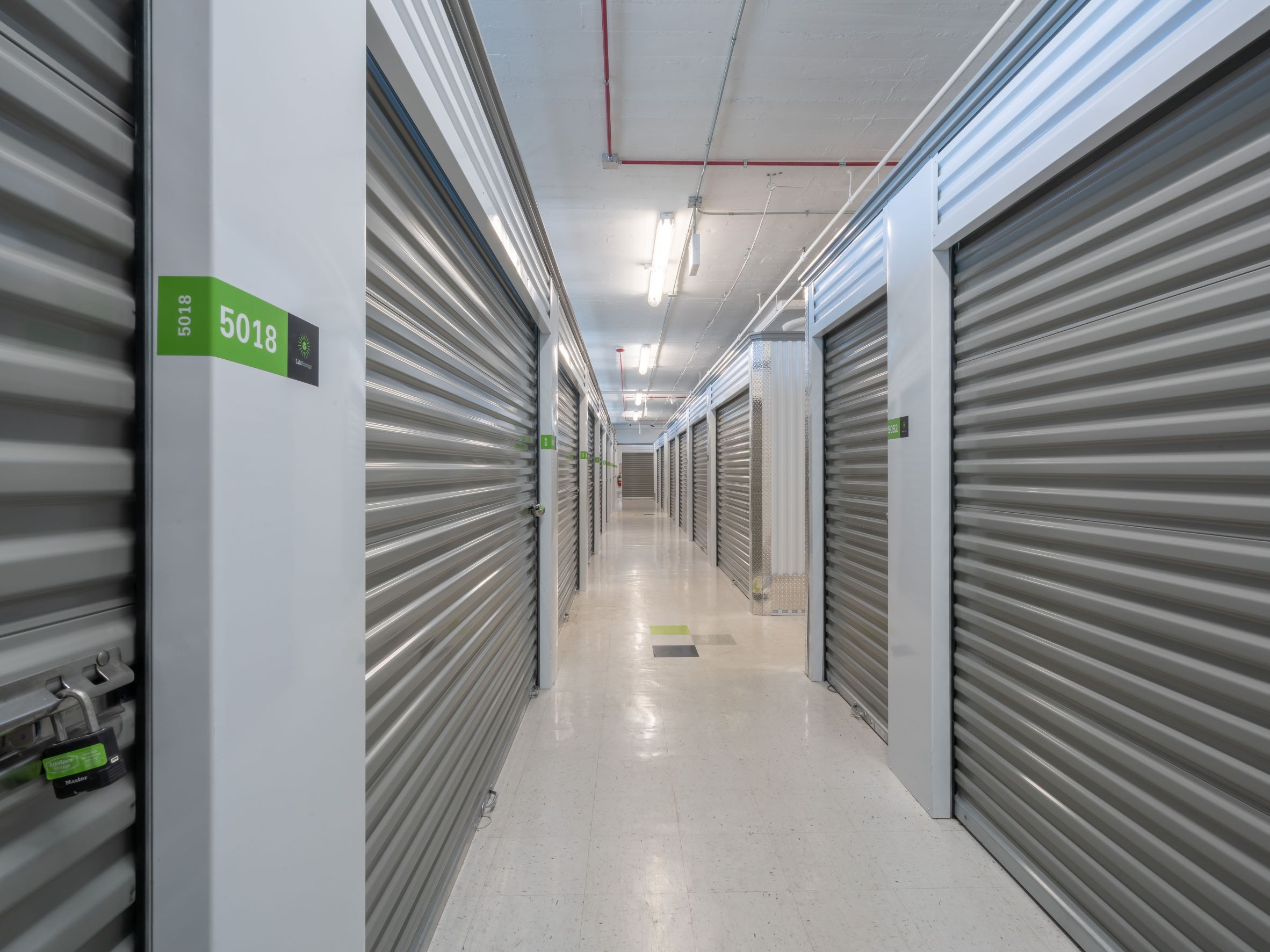 Hallway Filled with Storage Units