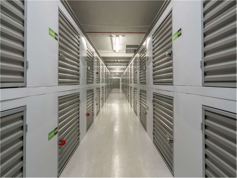 Hallway Filled with Storage Lockers