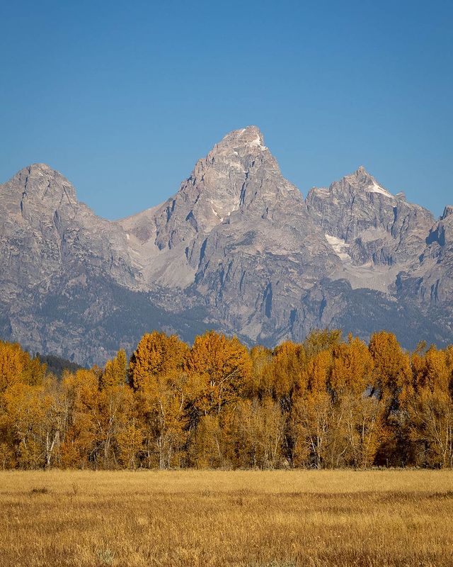 View of the Tetons in Jackson Hole, WY. Photo by Instagram user @jacksonhole