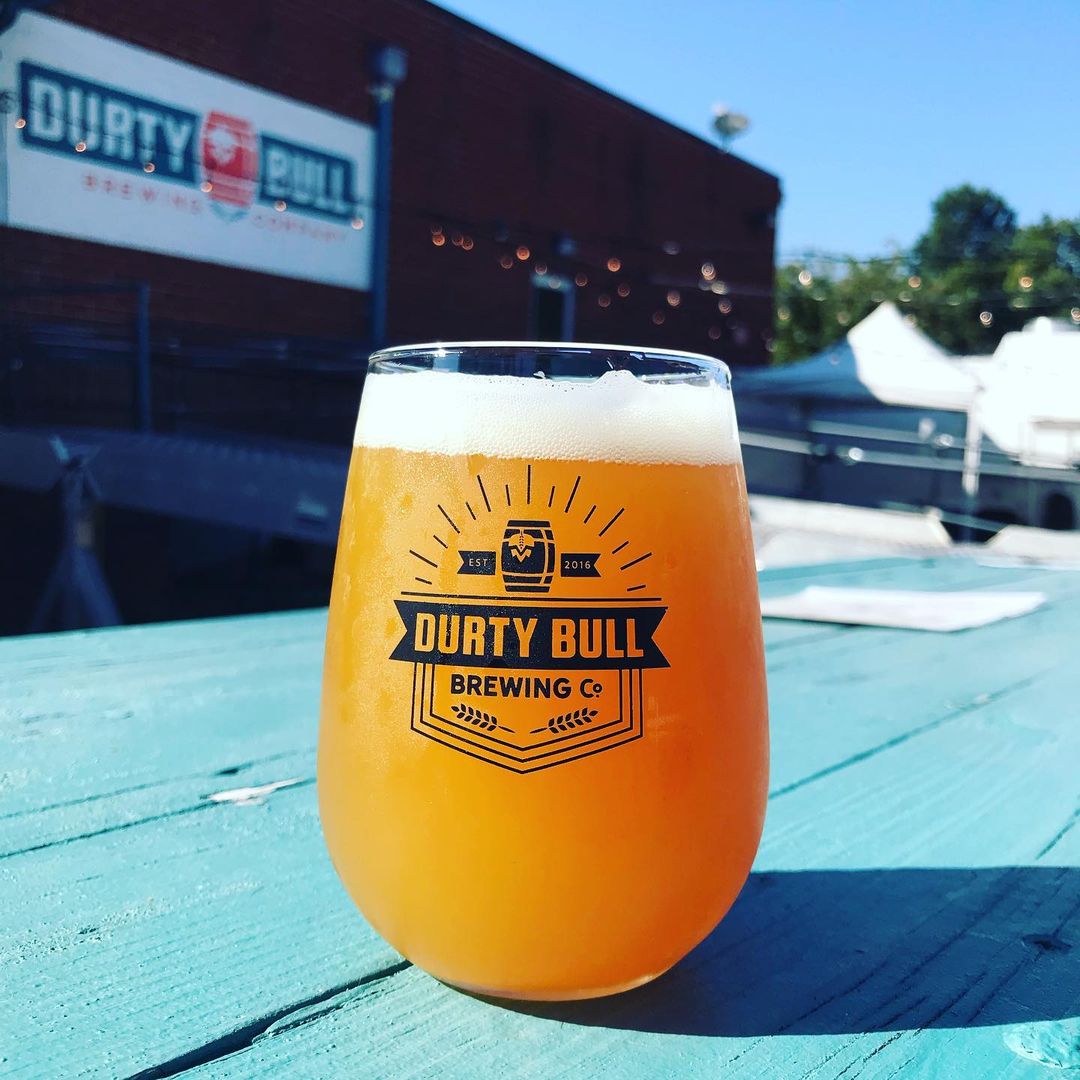 Beer from Durty Bull Brewing in Durham, NC. Photo by Instagram user @durtybull