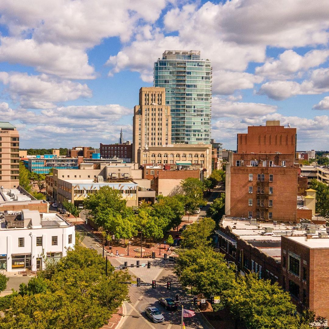 View of Downtown Durham, NC. Photo by Instagram user @mediabyprince