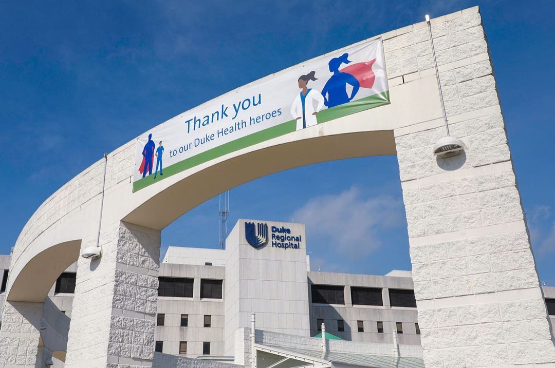 Exterior of the Duke Regional Hospital. Photo by Instagram user @huthphoto