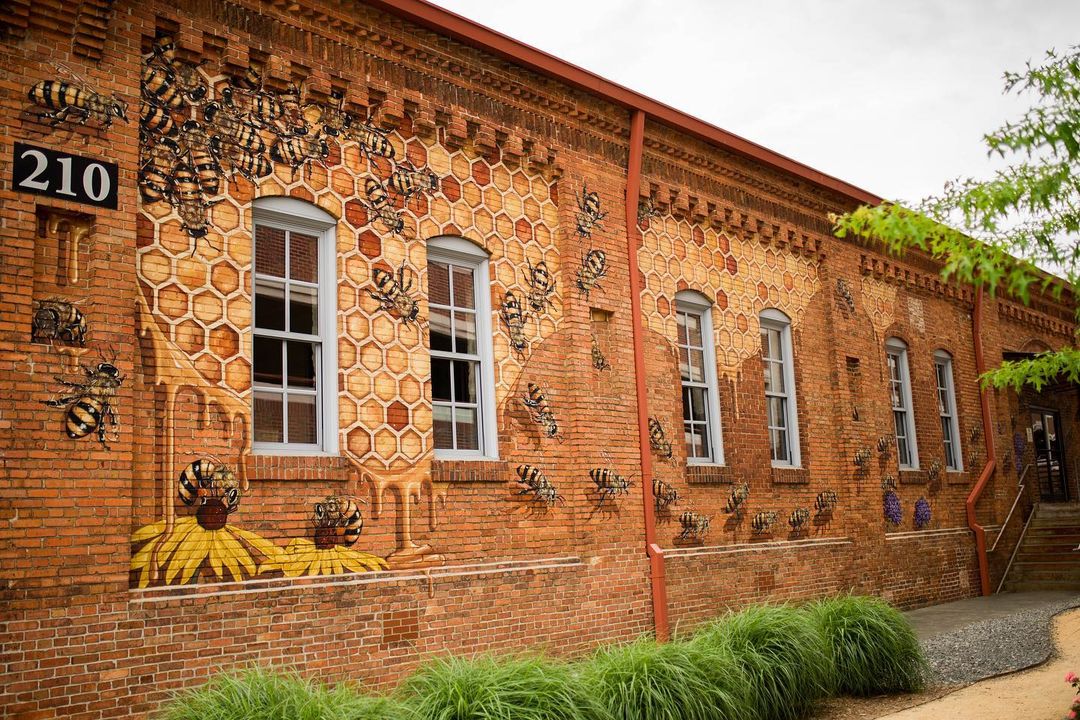 Exterior of the Burt's Bees Building. Photo by Instagram user @gingerlovephotography