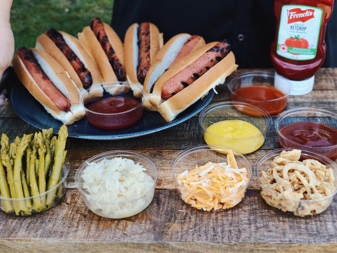 Hot Dogs Set out on a Table. Photo by Instagram user @ipsfoodnbev