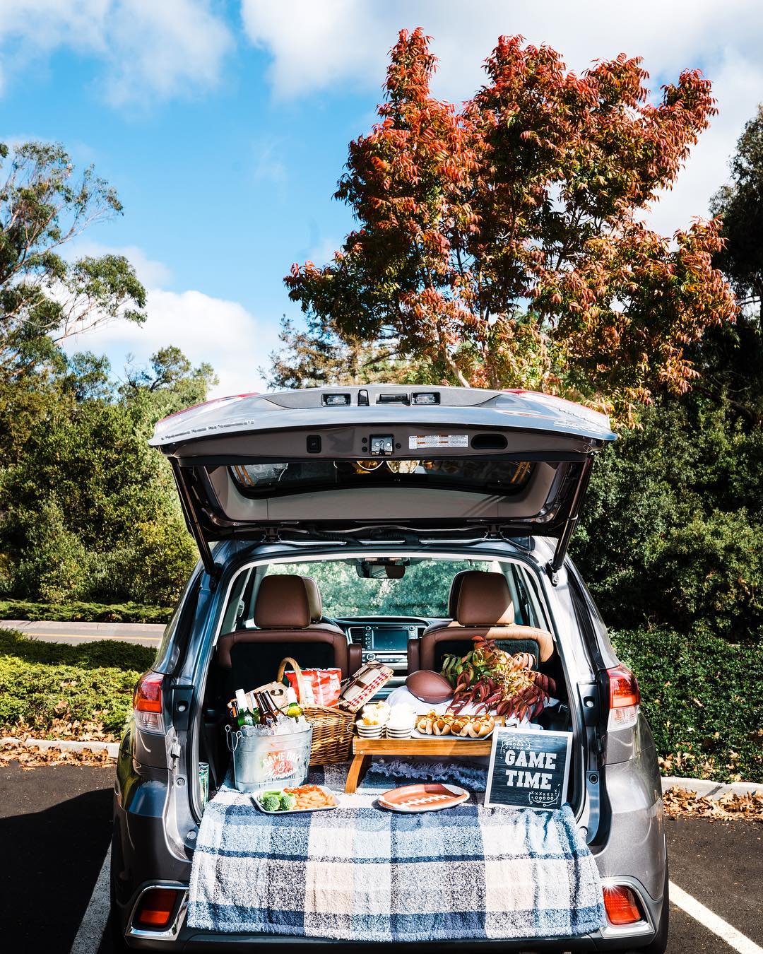 Car for a Tailgate Parked in a Parking Lot. Photo by Instagram user @teresa_