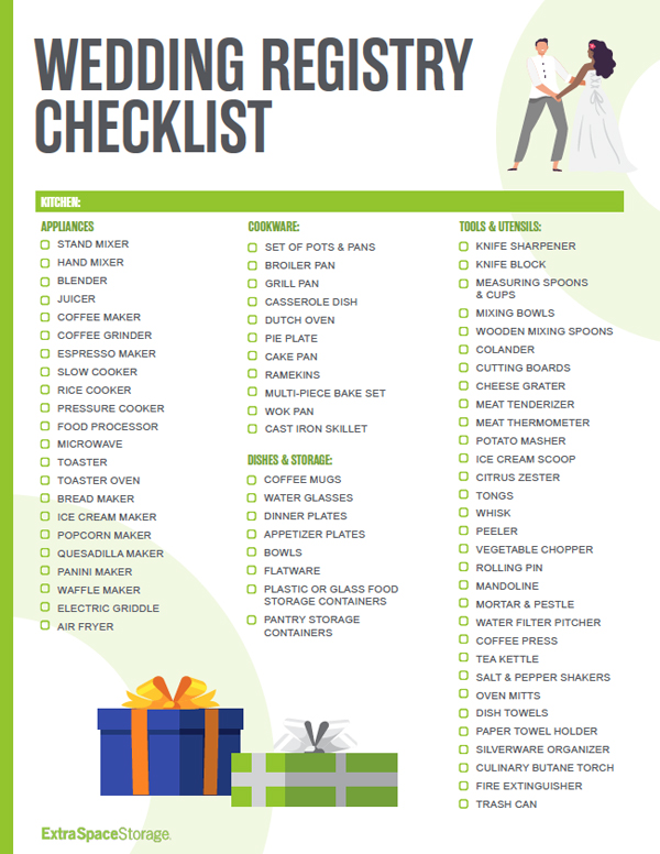 Wedding Registry Checklist