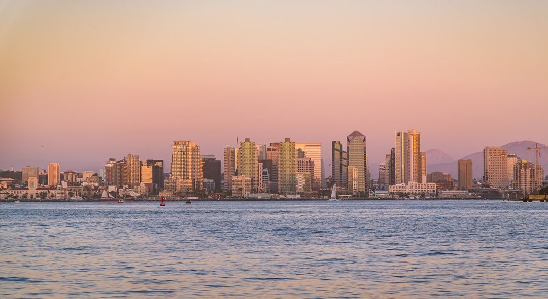 Coastal View of the San Diego Skyline. Photo by Instagram user @adventuress.us