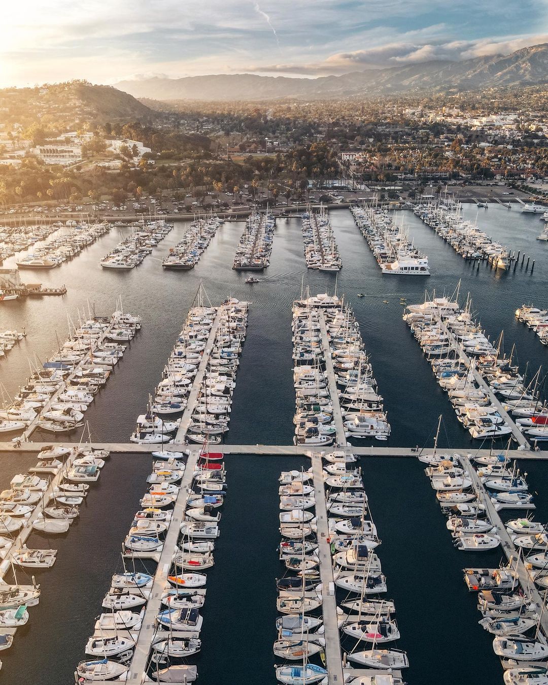 Lots of Boats in the Harbor at Santa Barbara, CA. Photo by Instagram user @ap__project