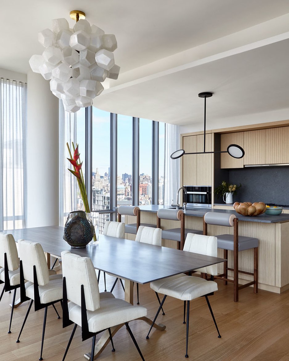 Modern Kitchen in an Apartment. Photo by Instagram user @damonlissdesign