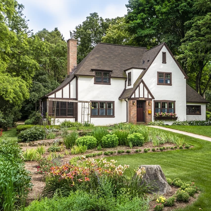 Classic Tudor Style Cottage in Nakoma, Madison. Photo by Instagram user @madcitydreamhomes