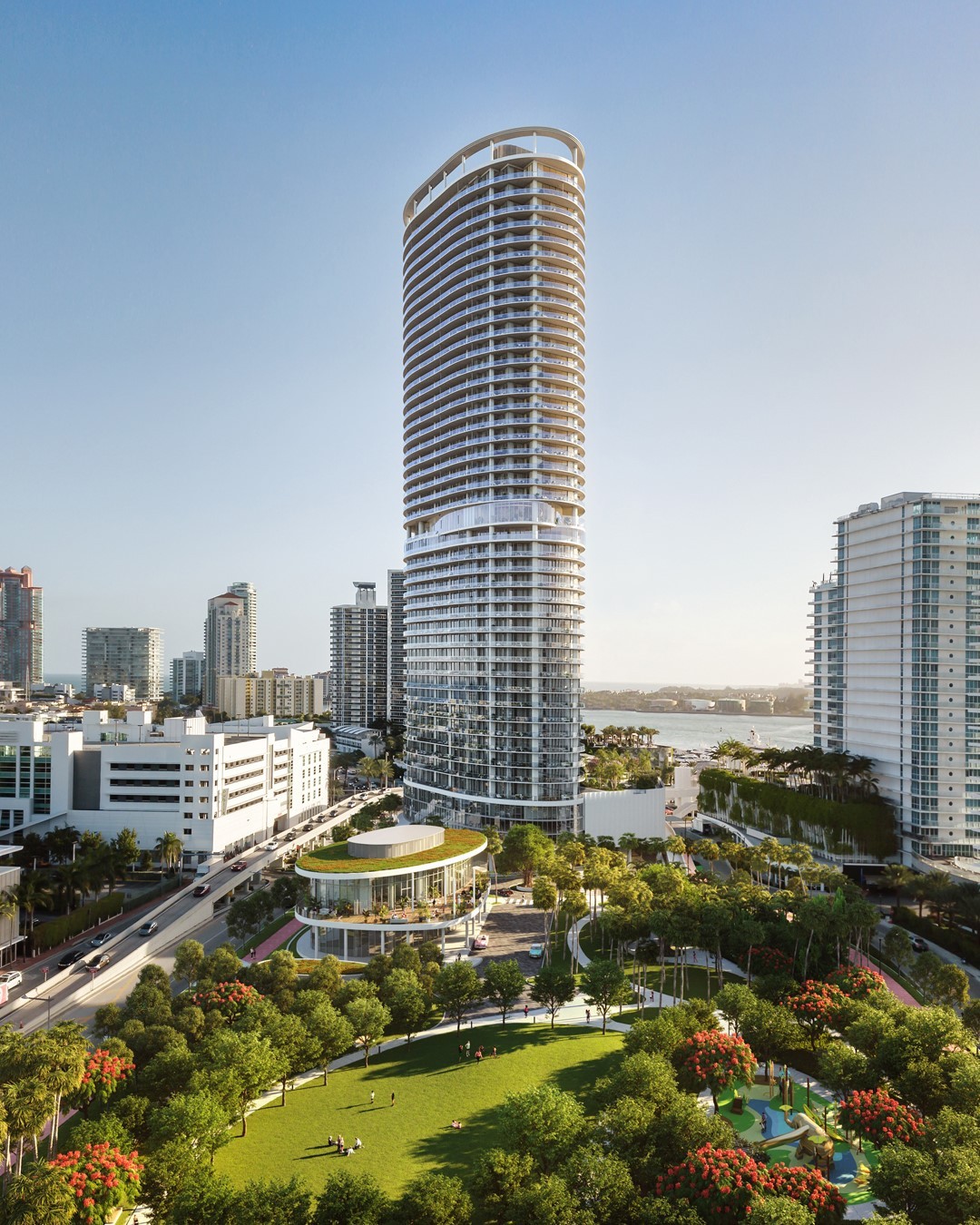Large High-Rise Condominium Five Park in Miami Beach. Photo by Instagram user @fiveparkmiamibeach