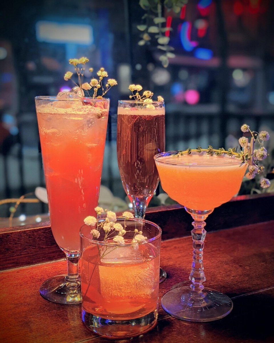 Four Drinks from Savoy Taproom. Photo by Instagram user @goldsilverny