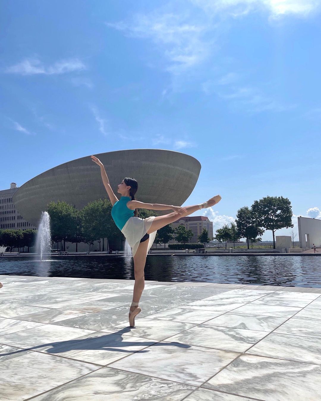 Ballerina Dancing Outside of The Egg. Photo by Instagram user @areum.y_