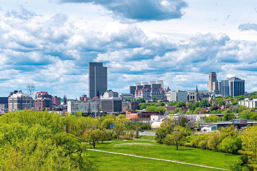 Skyline View of Downtown Albany, NY. Photo by Instagram user @davemac02