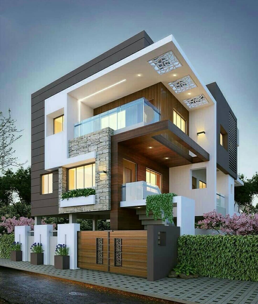 Large Modern Home with Multiple Balconies. Photo by Instagram user @easy_civil