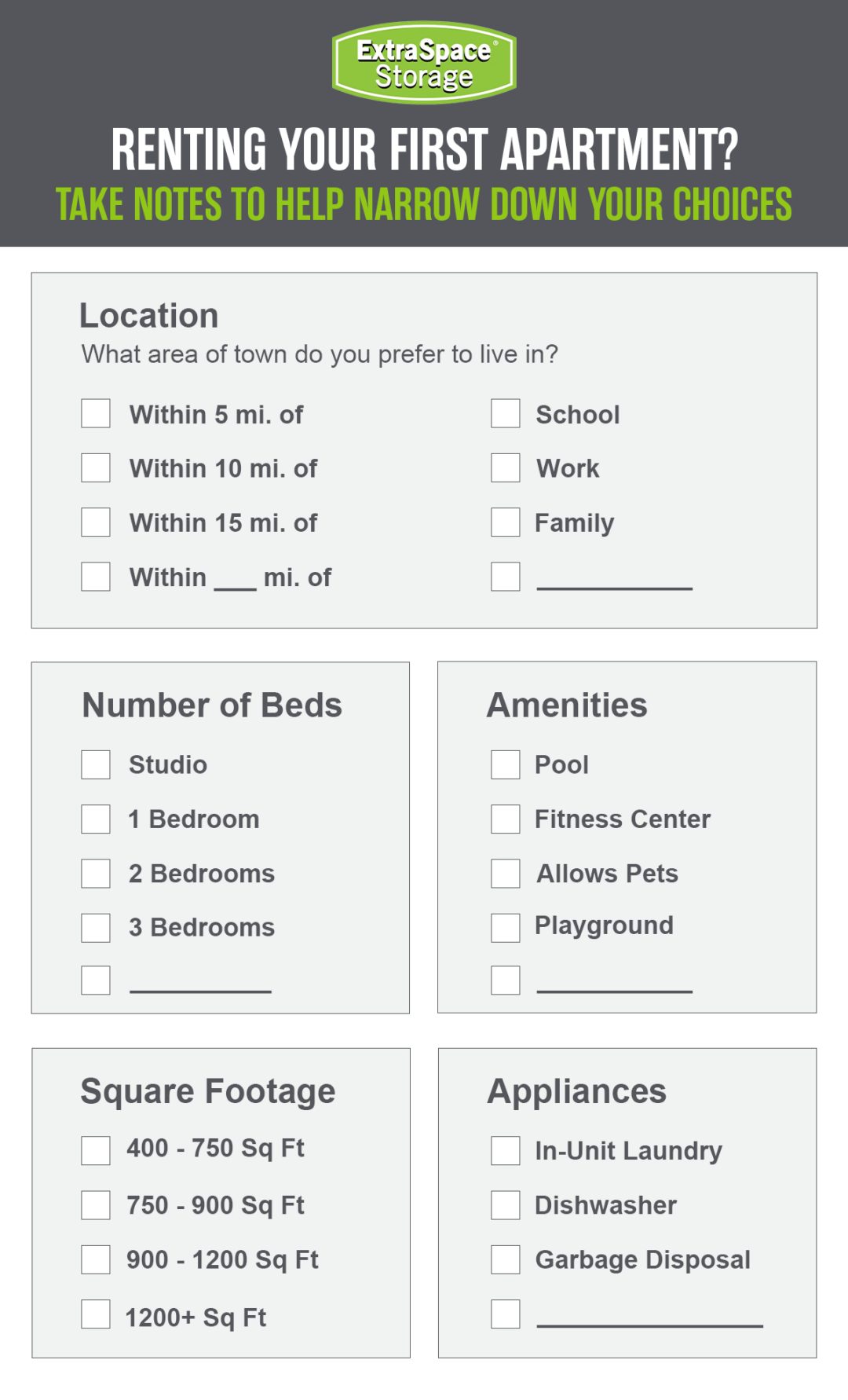 Apartment Rent Guide Your First-Time Apartment Renter Guide | Extra Space Storage
