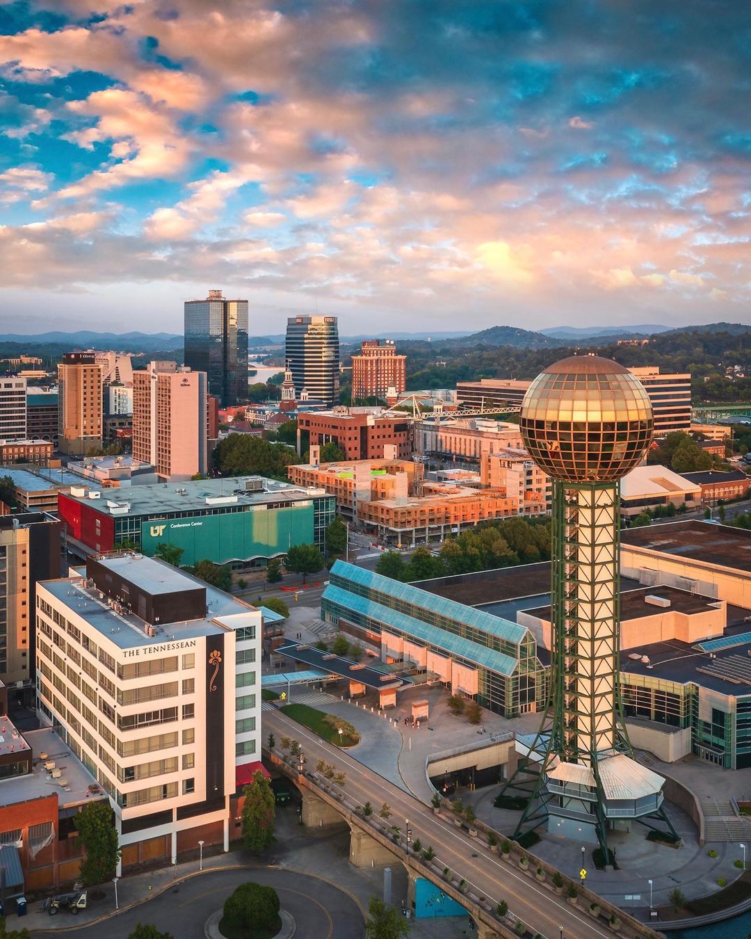 Downtown Knoxville at Dusk. Photo by Instagram user @nickmorganphotos