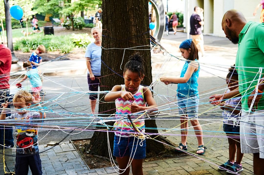 Kids Taking Part in the Dogwood Arts Festival. Photo by Instagram user @dogwoodarts