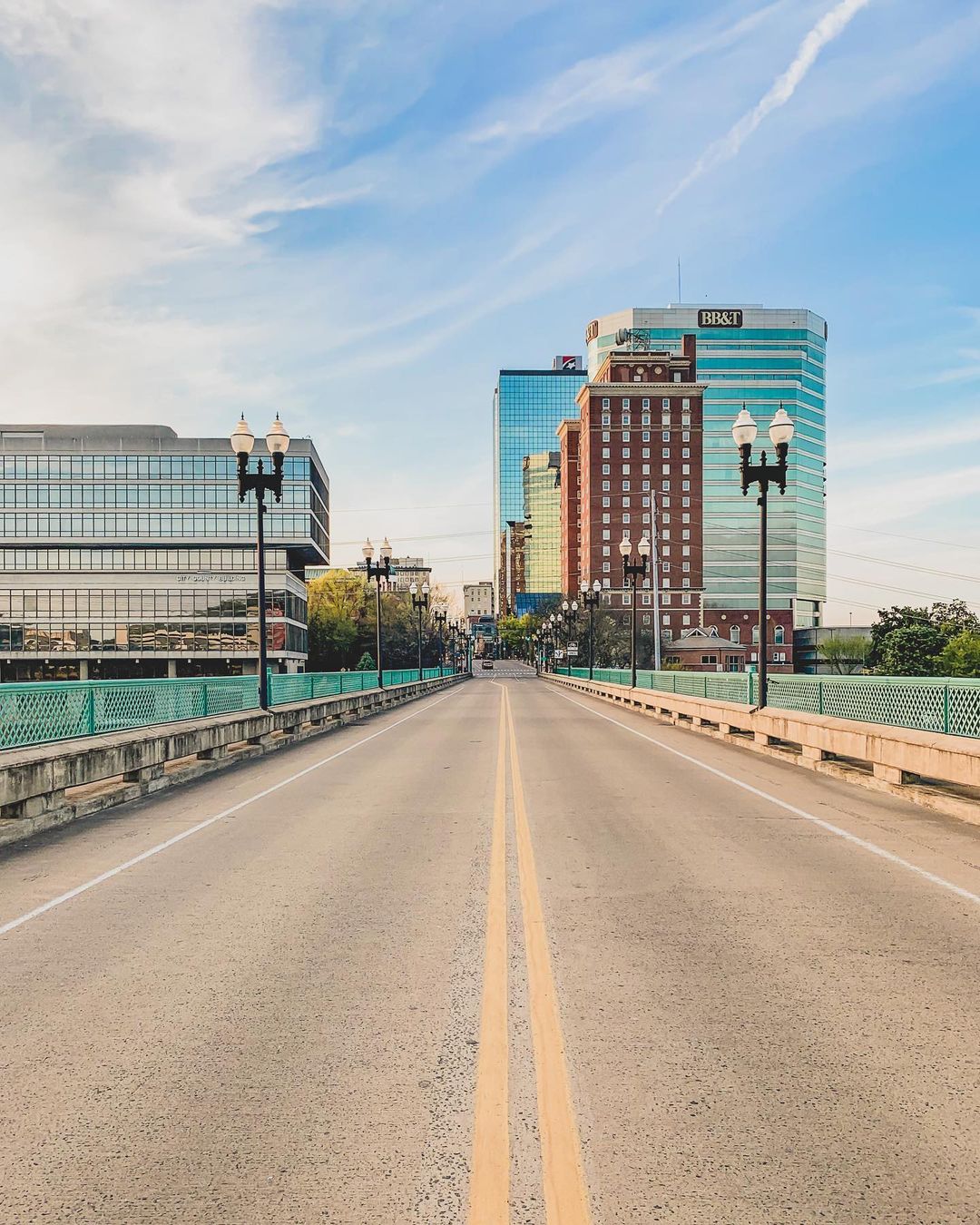Looking Into Downtown Knoxville from Gay Street Bridge. Photo by Instagram user @beau_branton