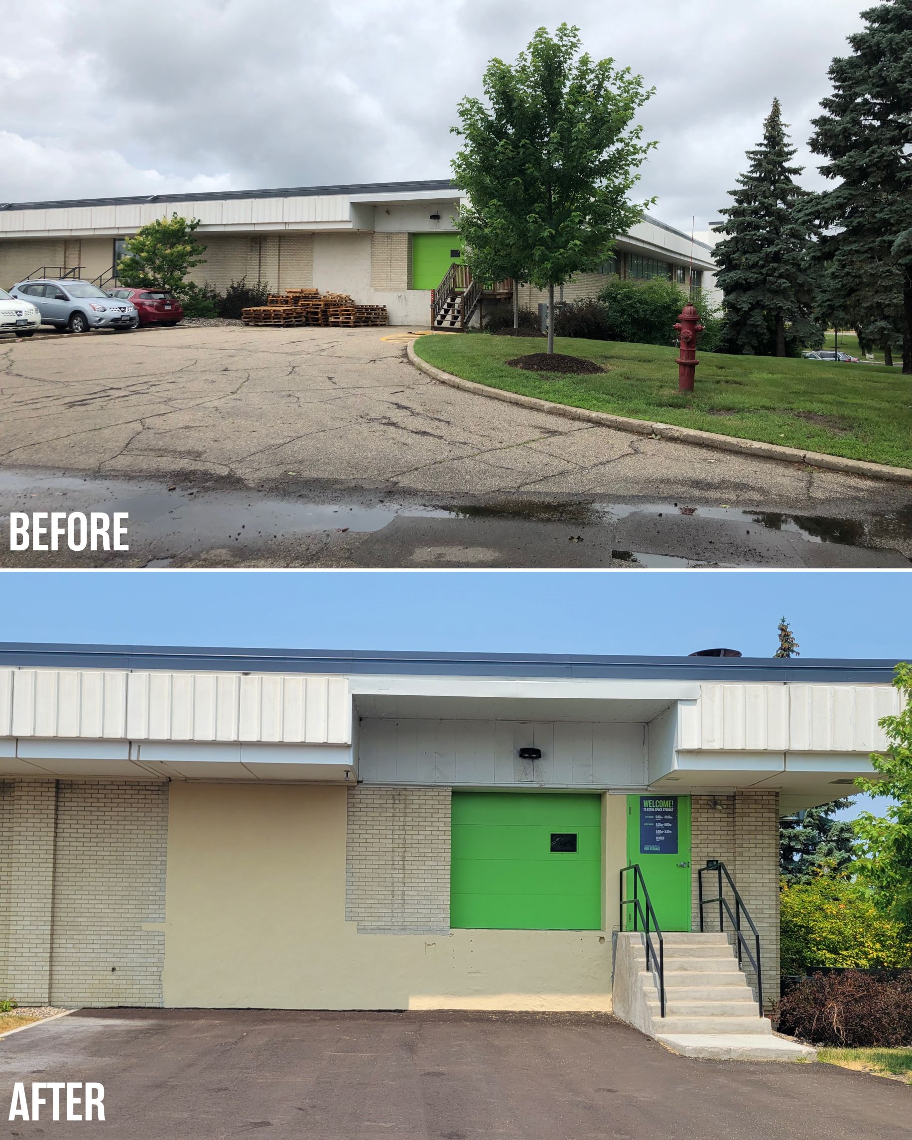 Before & After: Loading Dock of Expanded Minneapolis Extra Space Storage Facility