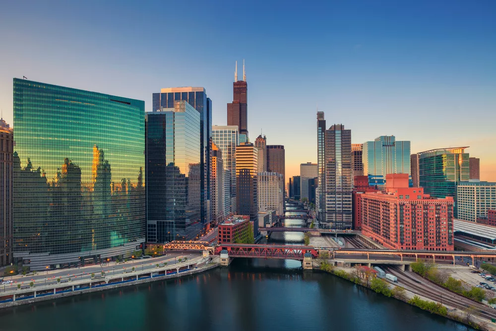 Chicago Skyline at Dusk