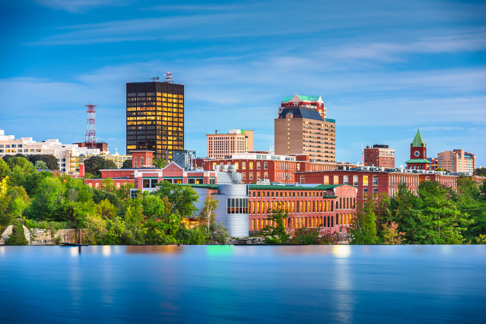 View of the Manchester, NH Skyline