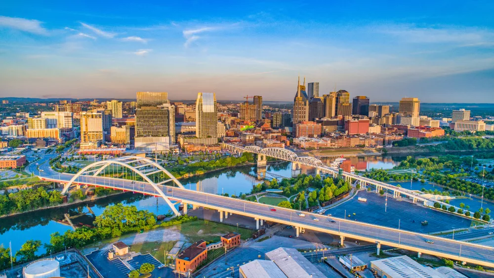 Aerial Photo of Downtown Nashville, TN