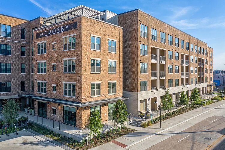 Exterior shot of the Crosby apartments in Deep Ellum. Photo by Instagram user @ thecrosbydallastx