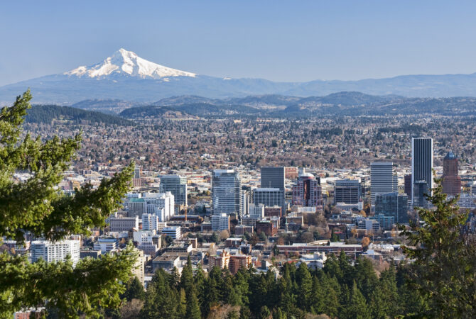 Exterior photo of Portland, Oregon.